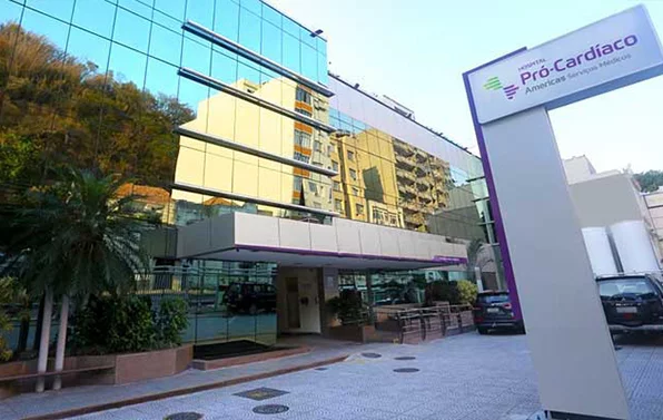 Fachada do Hospital Pró-Cardíaco em Botafogo, Rio de Janeiro
